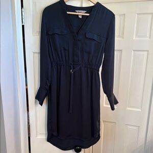 H&M Navy Blue Satin Dress
